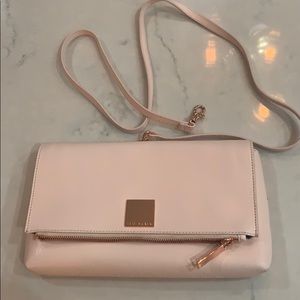 Ted Baker baby pink shoulder bag with rose gold